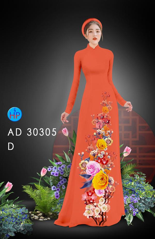 Vải Áo Dài Hoa In 3D mới ra AD 30305 50 Vải Áo Dài Hoa In 3D mới ra AD 30305