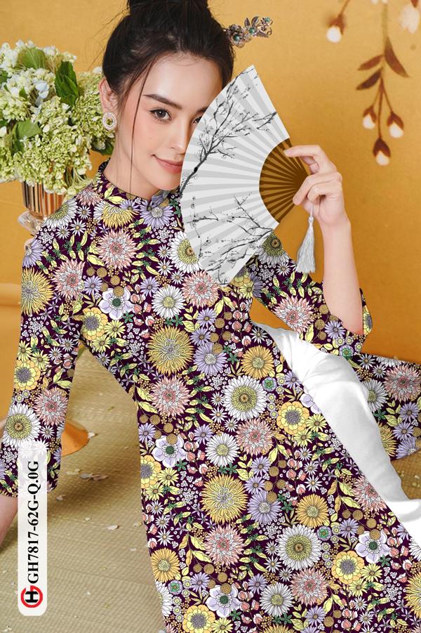 Vải Áo Dài Hoa Đều kiểu mới AD GH7817