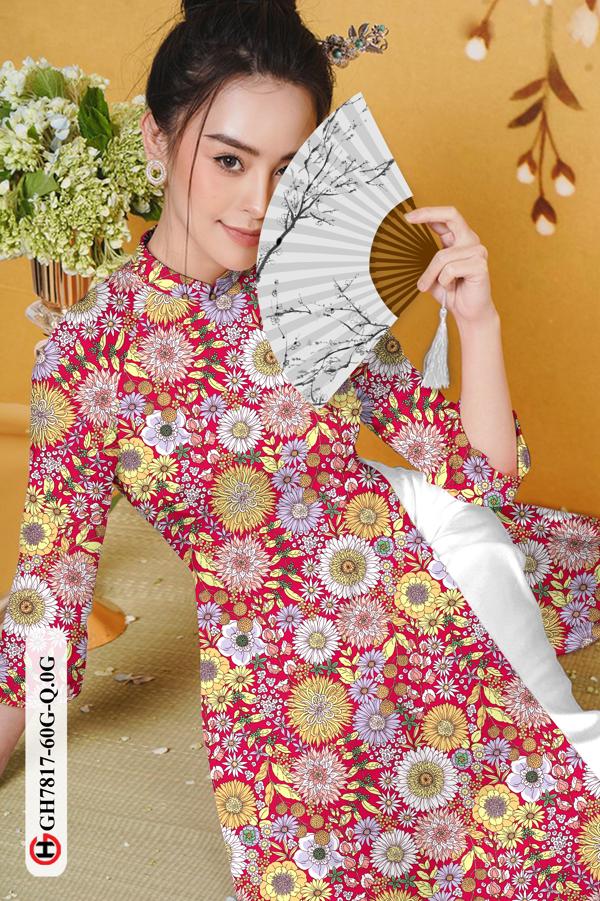 Vải Áo Dài Hoa Đều kiểu mới AD GH7817