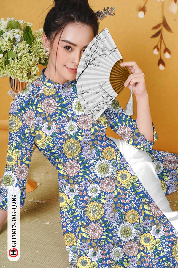 Vải Áo Dài Hoa Đều kiểu mới AD GH7817