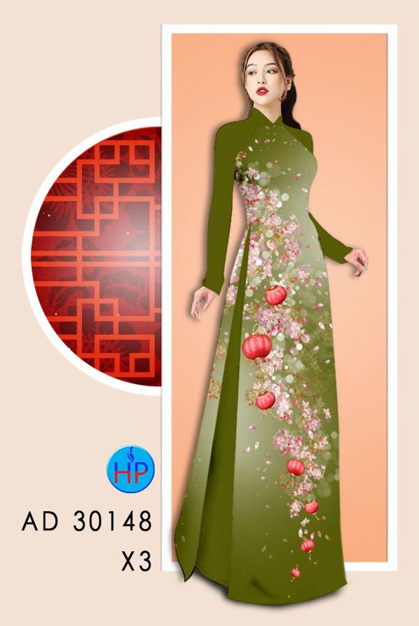 Vải Áo Dài Hoa In 3D thiết kế 2020 AD 30148