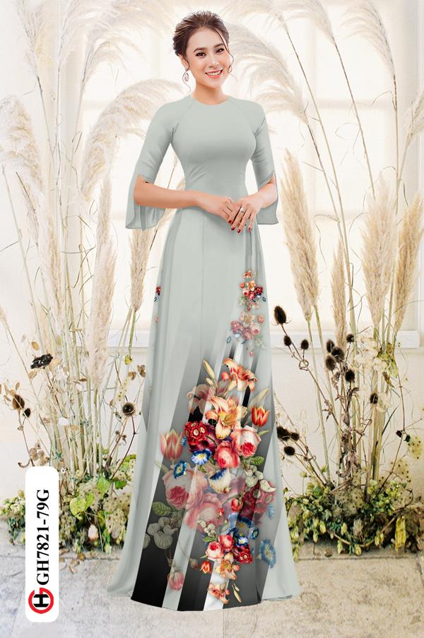 Vải Áo Dài Hoa Hồng mới ra AD GH7821 37 Vải Áo Dài Hoa Hồng mới ra AD GH7821