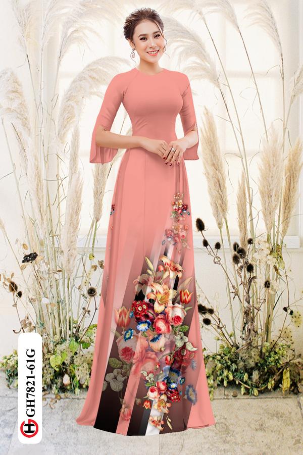 Vải Áo Dài Hoa Hồng mới ra AD GH7821 40 Vải Áo Dài Hoa Hồng mới ra AD GH7821