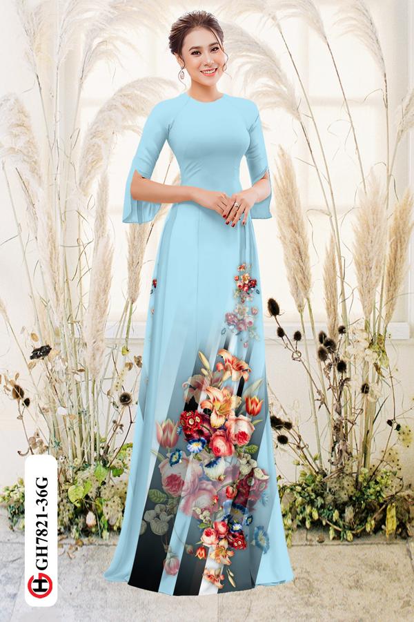 Vải Áo Dài Hoa Hồng mới ra AD GH7821 42 Vải Áo Dài Hoa Hồng mới ra AD GH7821