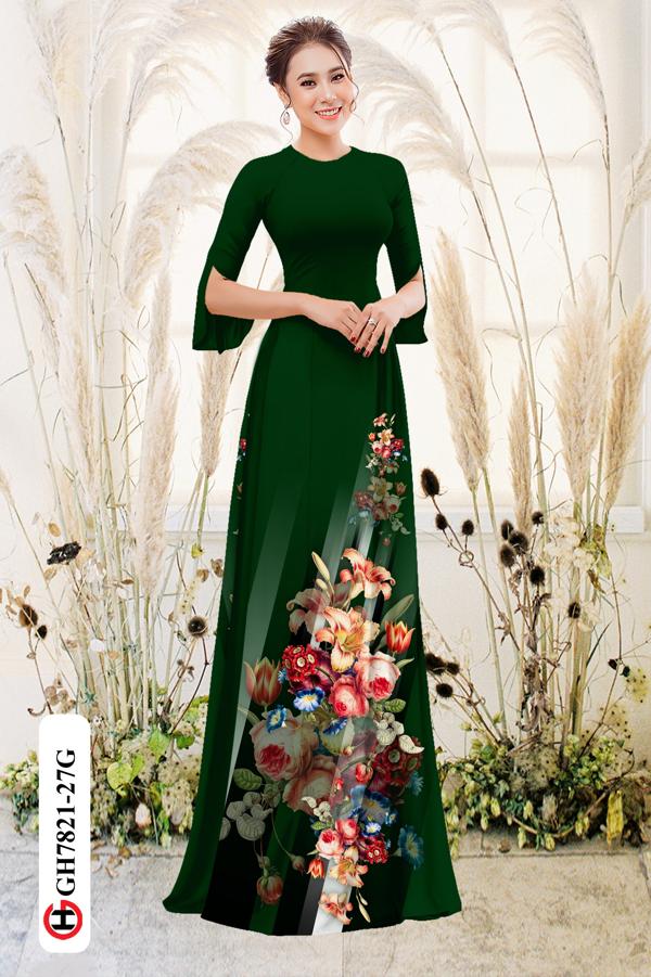 Vải Áo Dài Hoa Hồng mới ra AD GH7821 43 Vải Áo Dài Hoa Hồng mới ra AD GH7821