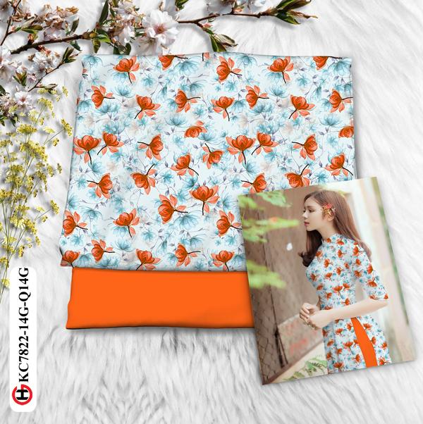 Vải Áo Dài Hoa Đều thiết kế 2020 AD KC7822