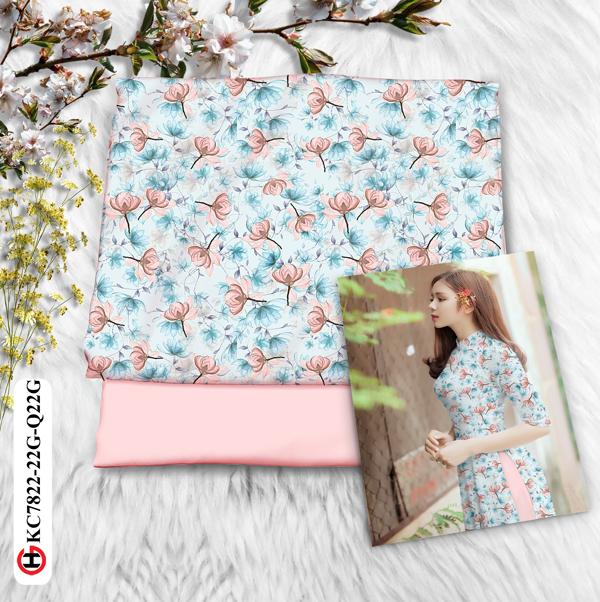 Vải Áo Dài Hoa Đều thiết kế 2020 AD KC7822