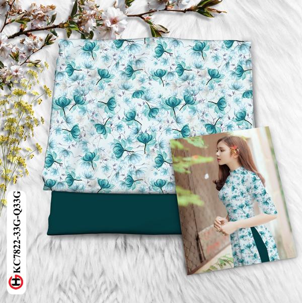 Vải Áo Dài Hoa Đều thiết kế 2020 AD KC7822