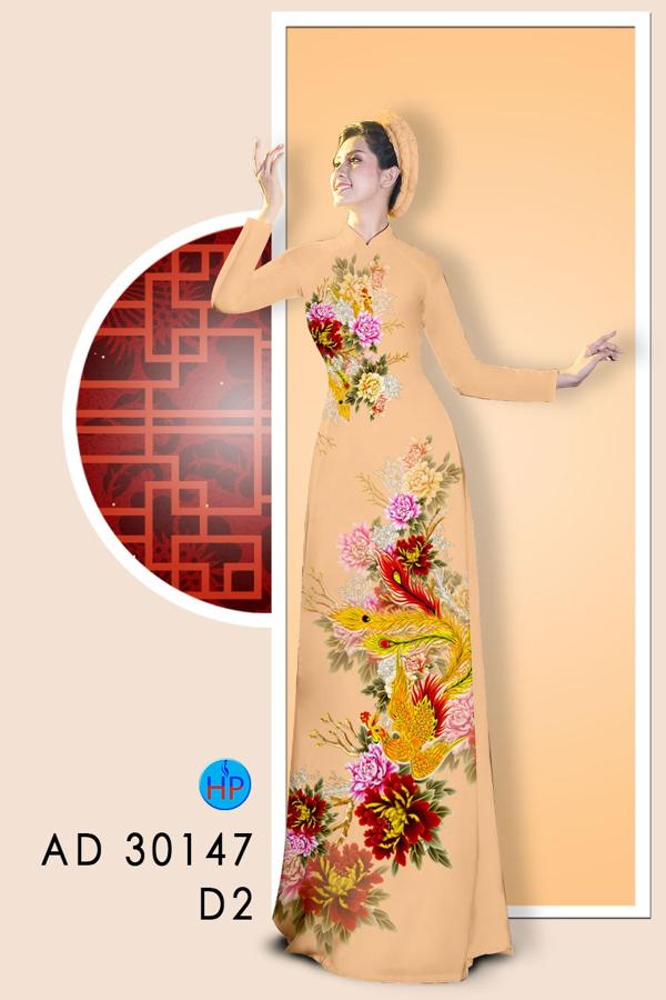 Vải Áo Dài Chim Phụng Đón Tết kiểu mới AD 30147 40 Vải Áo Dài Chim Phụng Đón Tết kiểu mới AD 30147