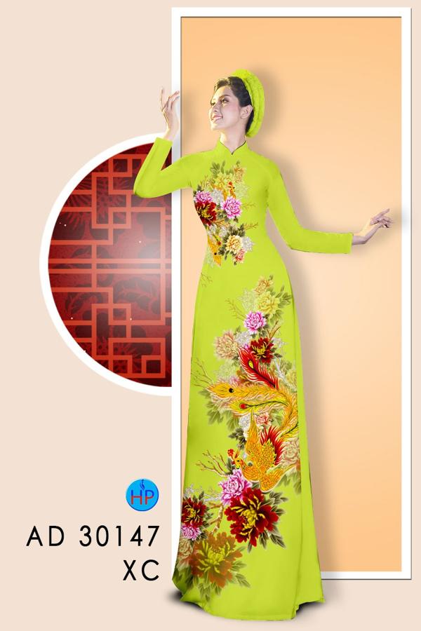 Vải Áo Dài Chim Phụng Đón Tết kiểu mới AD 30147 45 Vải Áo Dài Chim Phụng Đón Tết kiểu mới AD 30147