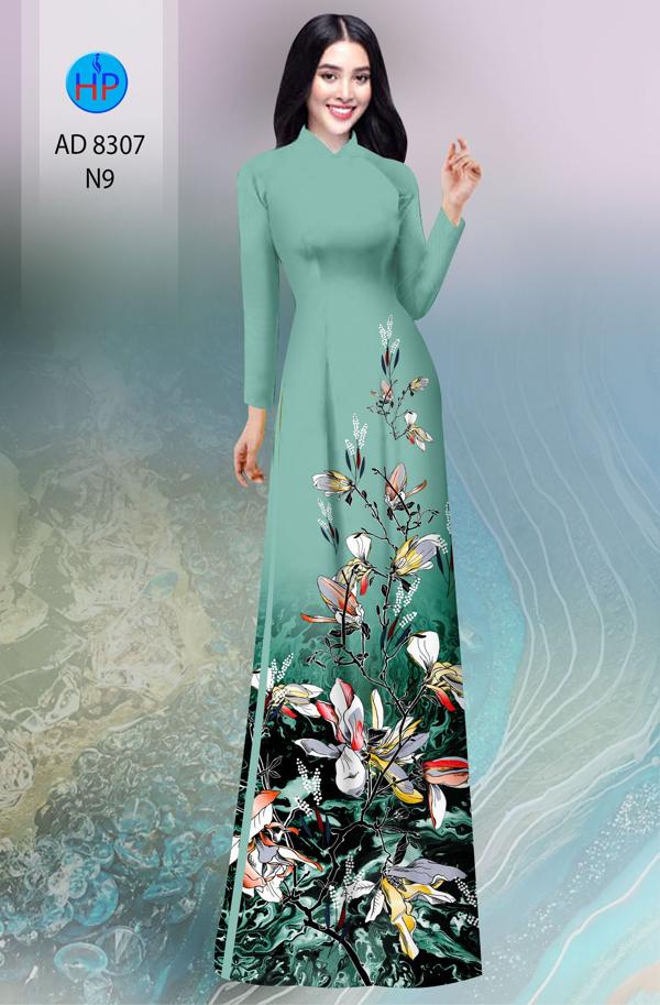 Vải Áo Dài Hoa In 3D mới ra AD 8307 41 Vải Áo Dài Hoa In 3D mới ra AD 8307