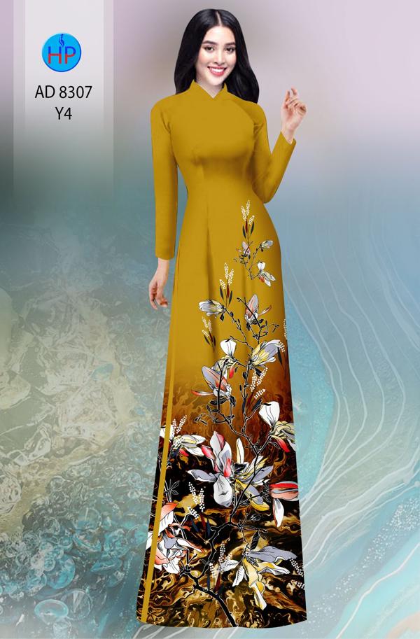 Vải Áo Dài Hoa In 3D mới ra AD 8307 46 Vải Áo Dài Hoa In 3D mới ra AD 8307