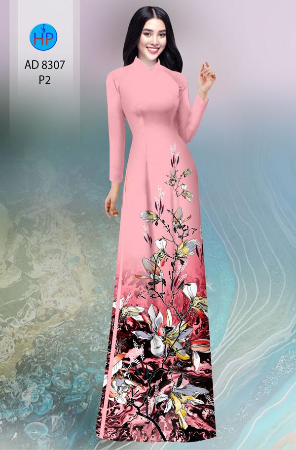 Vải Áo Dài Hoa In 3D mới ra AD 8307 57 Vải Áo Dài Hoa In 3D mới ra AD 8307