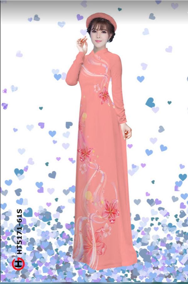 Vải Áo Dài Hoa In 3D thiết kế 2020 AD HT5171