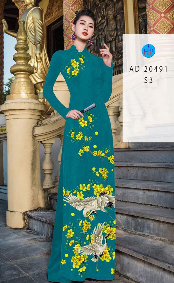 Vải Áo Dài Hoa Mai kiểu mới AD 20491 39 Vải Áo Dài Hoa Mai kiểu mới AD 20491