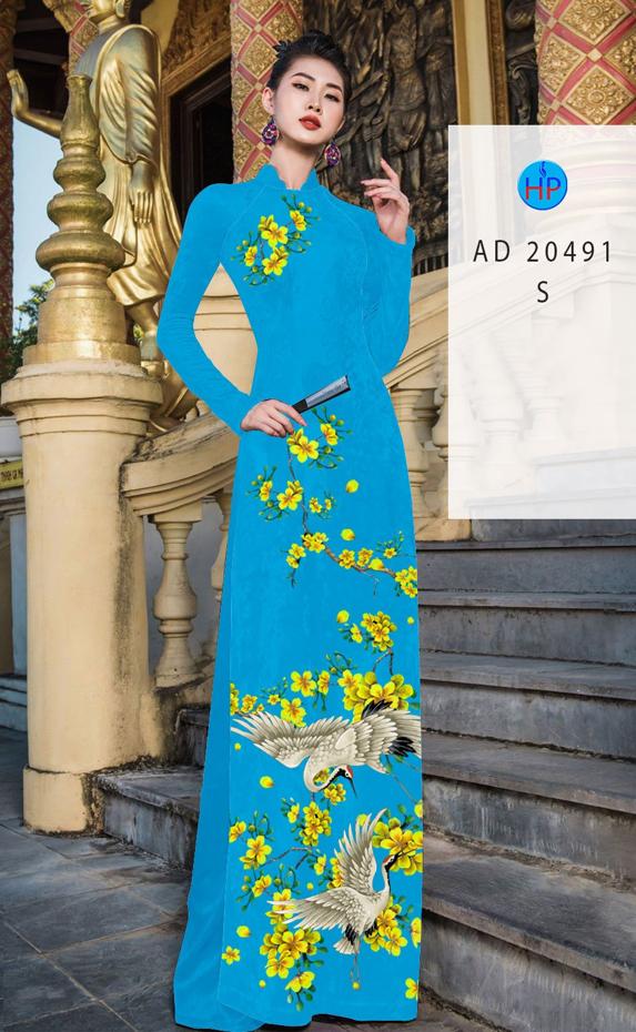 Vải Áo Dài Hoa Mai kiểu mới AD 20491 38 Vải Áo Dài Hoa Mai kiểu mới AD 20491