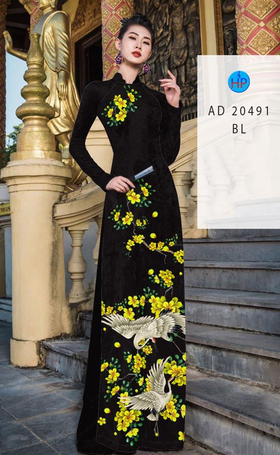 Vải Áo Dài Hoa Mai kiểu mới AD 20491 42 Vải Áo Dài Hoa Mai kiểu mới AD 20491