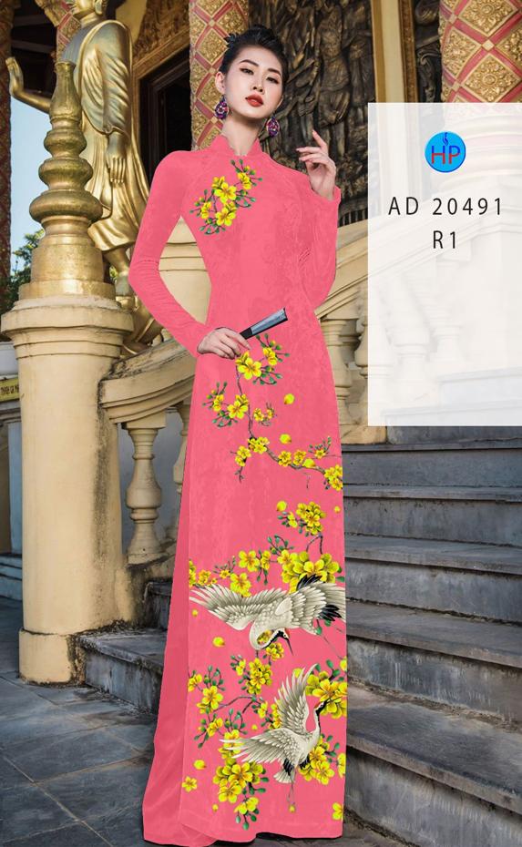Vải Áo Dài Hoa Mai kiểu mới AD 20491 43 Vải Áo Dài Hoa Mai kiểu mới AD 20491