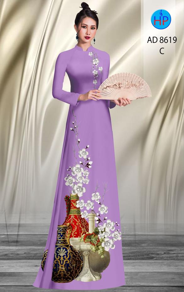 Vải Áo Dài Hoa Mai thiết kế 2020 AD 8619 38 Vải Áo Dài Hoa Mai thiết kế 2020 AD 8619