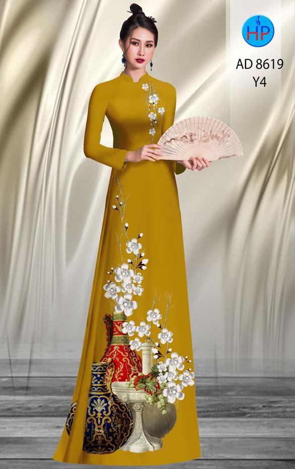 Vải Áo Dài Hoa Mai thiết kế 2020 AD 8619 41 Vải Áo Dài Hoa Mai thiết kế 2020 AD 8619