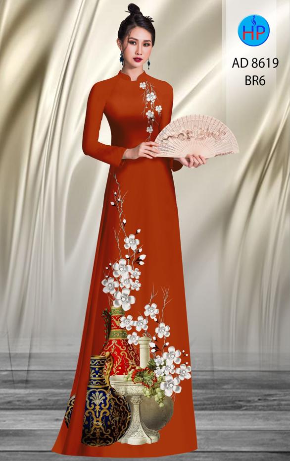 Vải Áo Dài Hoa Mai thiết kế 2020 AD 8619 42 Vải Áo Dài Hoa Mai thiết kế 2020 AD 8619
