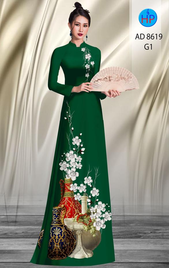 Vải Áo Dài Hoa Mai thiết kế 2020 AD 8619 44 Vải Áo Dài Hoa Mai thiết kế 2020 AD 8619
