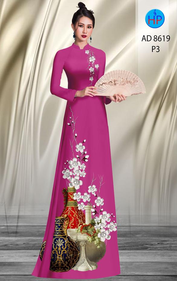 Vải Áo Dài Hoa Mai thiết kế 2020 AD 8619 49 Vải Áo Dài Hoa Mai thiết kế 2020 AD 8619