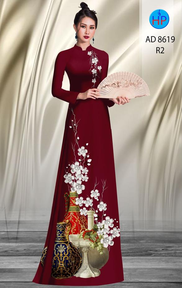 Vải Áo Dài Hoa Mai thiết kế 2020 AD 8619 48 Vải Áo Dài Hoa Mai thiết kế 2020 AD 8619