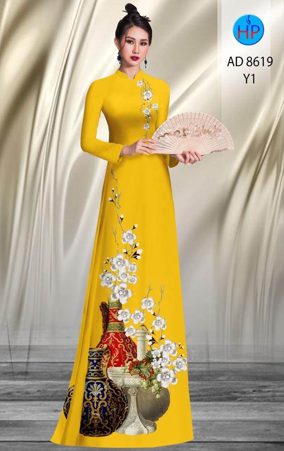 Vải Áo Dài Hoa Mai thiết kế 2020 AD 8619 47 Vải Áo Dài Hoa Mai thiết kế 2020 AD 8619