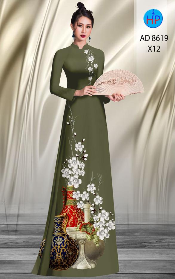 Vải Áo Dài Hoa Mai thiết kế 2020 AD 8619 52 Vải Áo Dài Hoa Mai thiết kế 2020 AD 8619