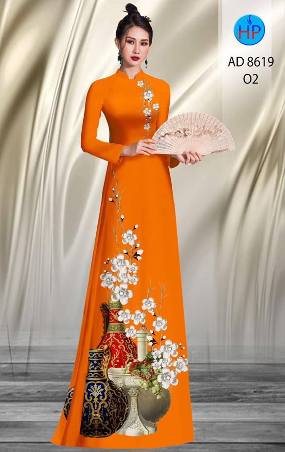 Vải Áo Dài Hoa Mai thiết kế 2020 AD 8619 51 Vải Áo Dài Hoa Mai thiết kế 2020 AD 8619