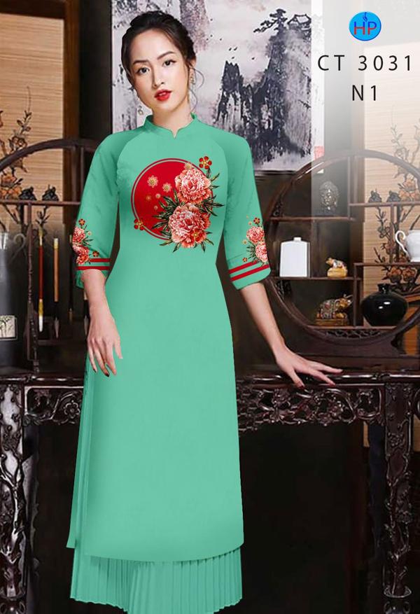 Vải Áo Dài Hoa Cẩm Chướng kiểu mới AD CT3031 39 Vải Áo Dài Hoa Cẩm Chướng kiểu mới AD CT3031