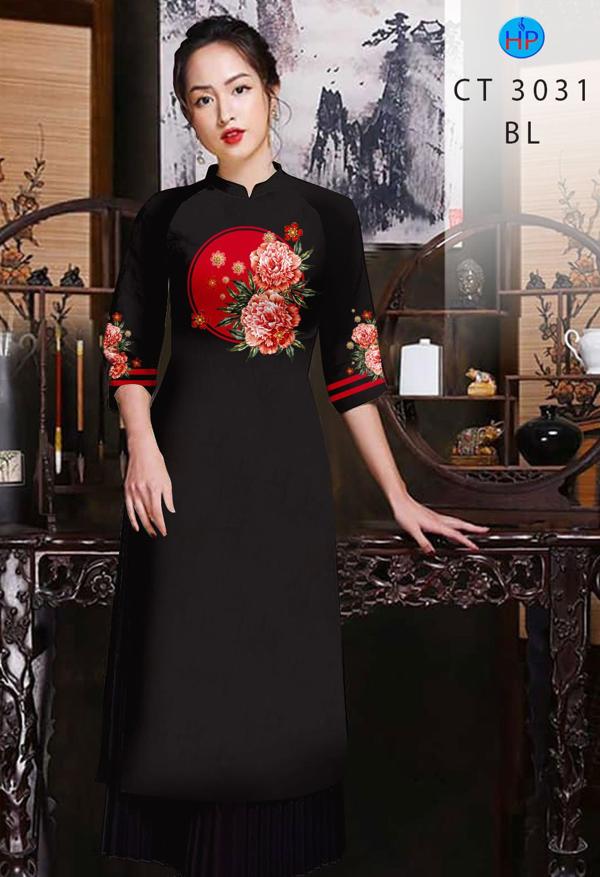 Vải Áo Dài Hoa Cẩm Chướng kiểu mới AD CT3031 46 Vải Áo Dài Hoa Cẩm Chướng kiểu mới AD CT3031