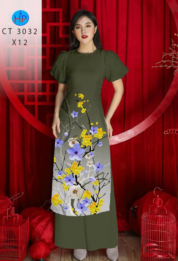 Vải Áo Dài Hoa Mai mới ra AD CT3032 50 Vải Áo Dài Hoa Mai mới ra AD CT3032