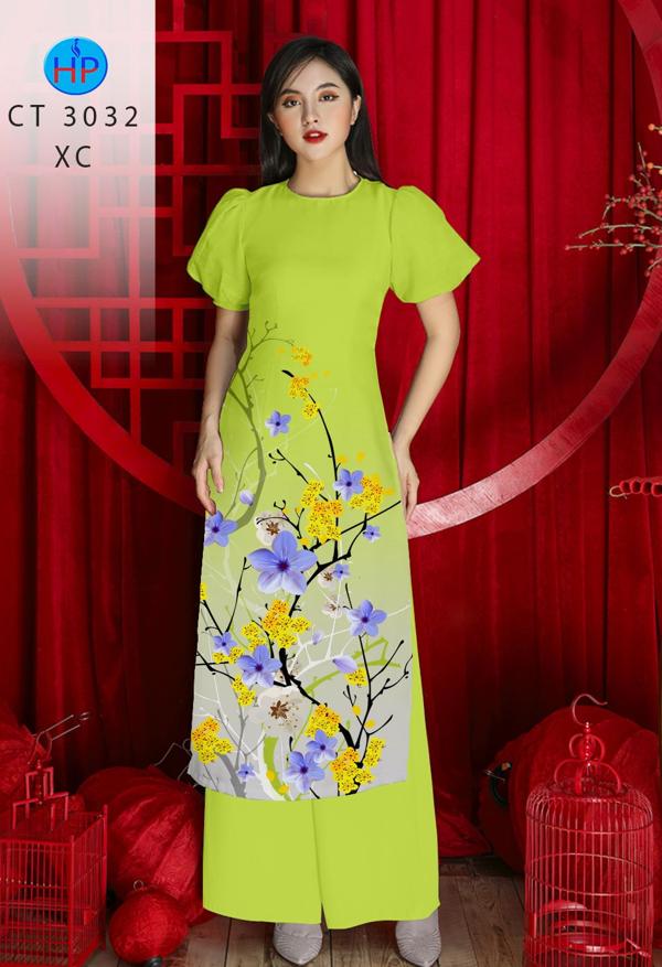 Vải Áo Dài Hoa Mai mới ra AD CT3032 49 Vải Áo Dài Hoa Mai mới ra AD CT3032