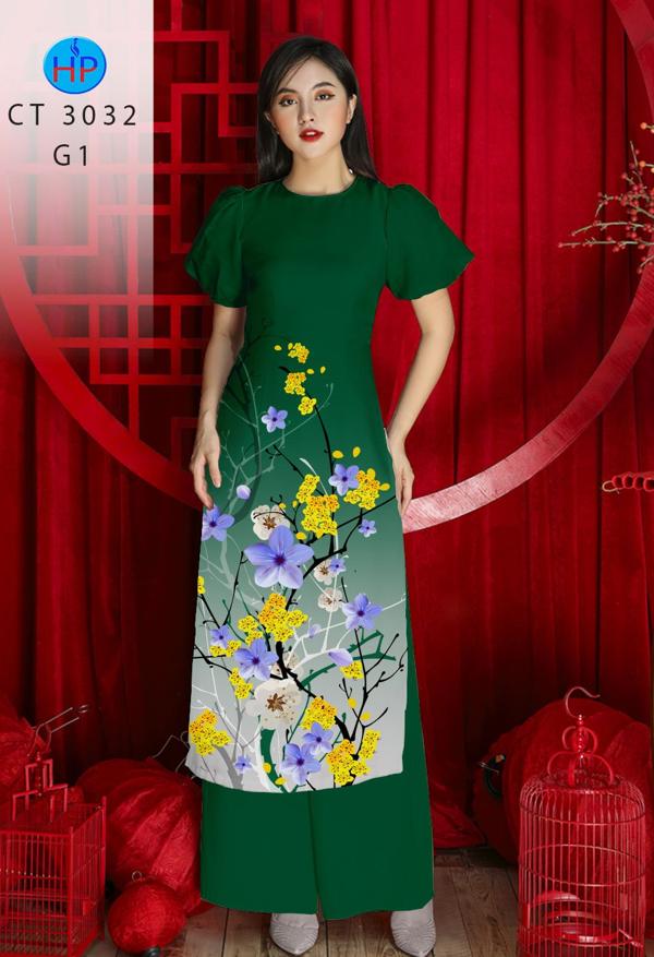 Vải Áo Dài Hoa Mai mới ra AD CT3032 56 Vải Áo Dài Hoa Mai mới ra AD CT3032