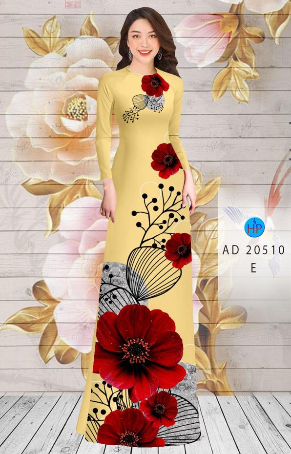 Vải Áo Dài Hoa In 3D kiểu mới AD 20510 42 Vải Áo Dài Hoa In 3D kiểu mới AD 20510