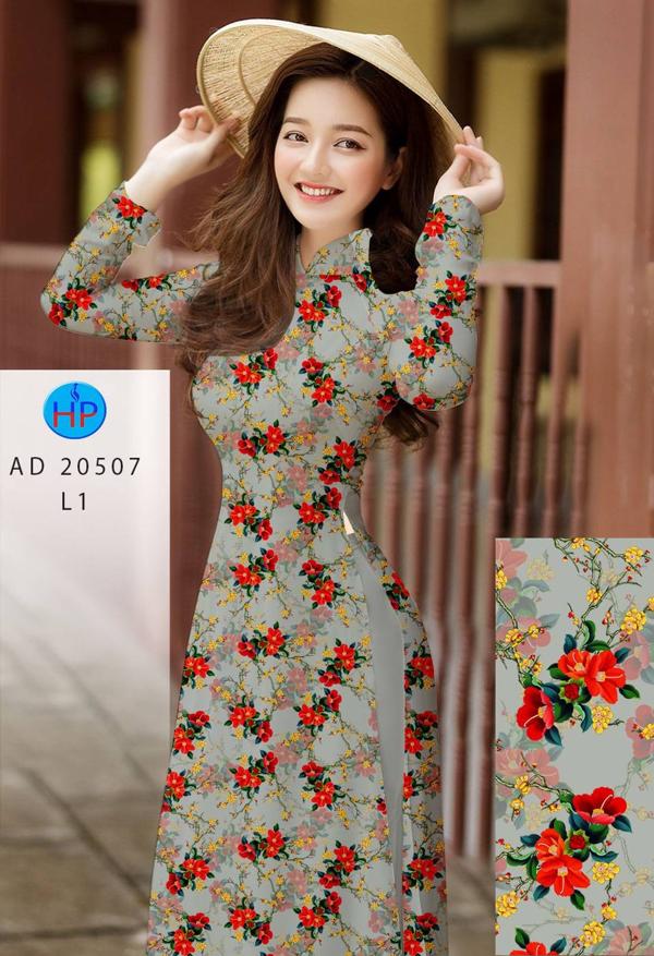 Vải Áo Dài Hoa Đều Đón Tết mới ra AD 20507 38 Vải Áo Dài Hoa Đều Đón Tết mới ra AD 20507