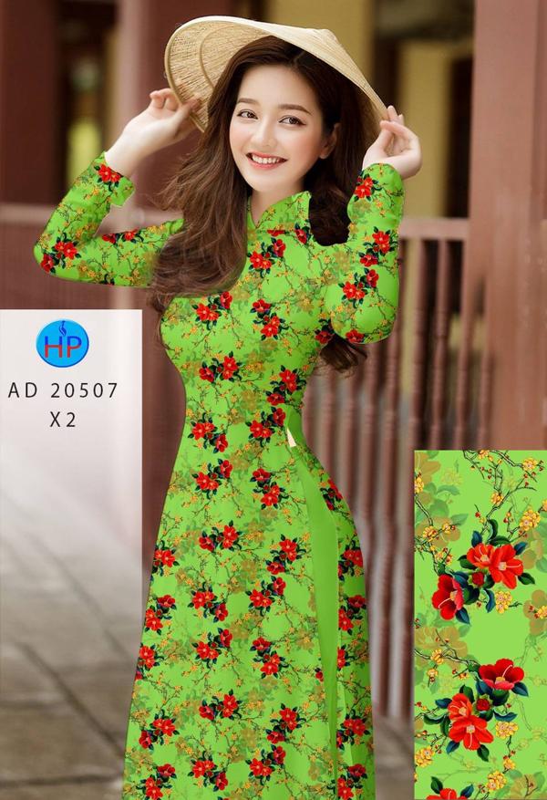 Vải Áo Dài Hoa Đều Đón Tết mới ra AD 20507 40 Vải Áo Dài Hoa Đều Đón Tết mới ra AD 20507