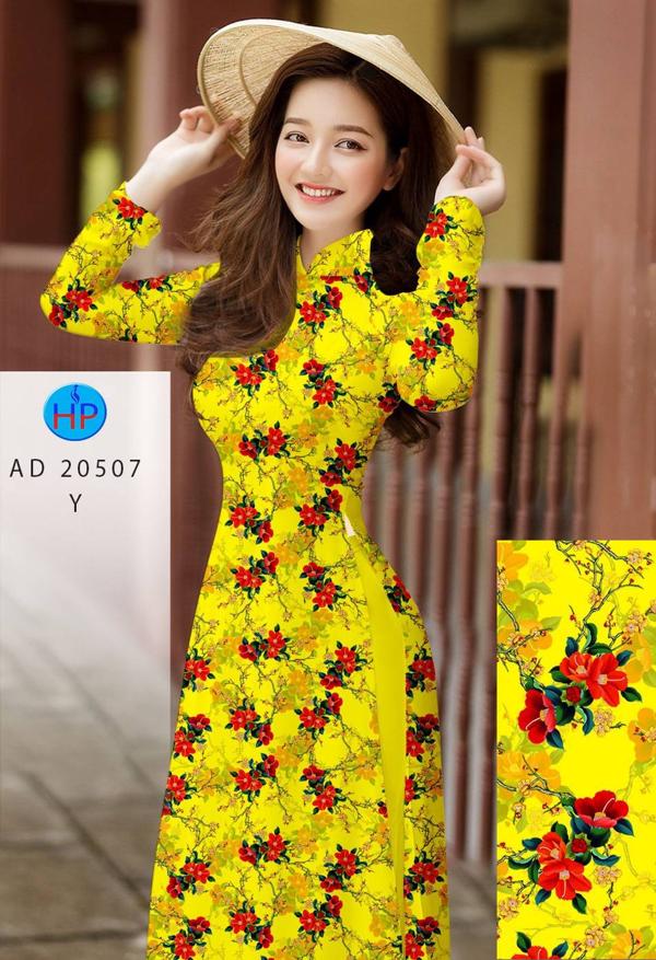 Vải Áo Dài Hoa Đều Đón Tết mới ra AD 20507 43 Vải Áo Dài Hoa Đều Đón Tết mới ra AD 20507