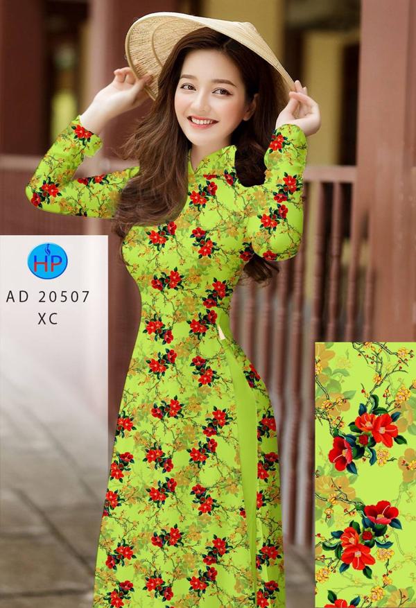 Vải Áo Dài Hoa Đều Đón Tết mới ra AD 20507 45 Vải Áo Dài Hoa Đều Đón Tết mới ra AD 20507