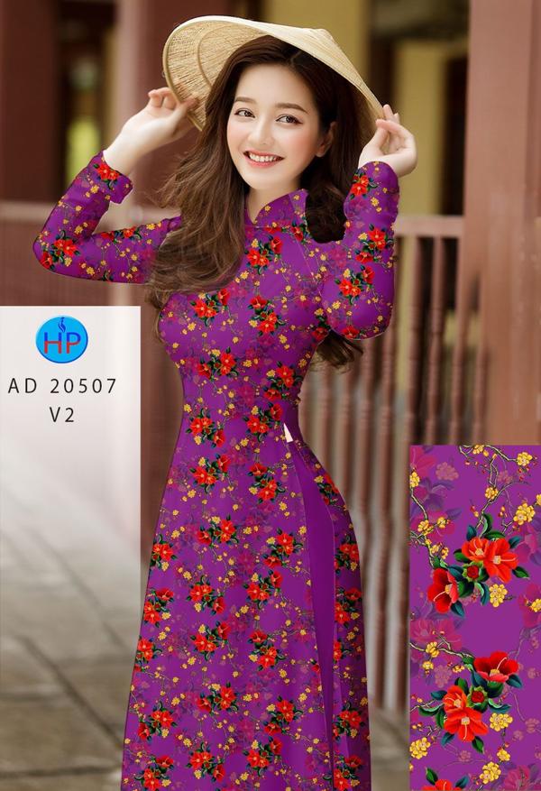 Vải Áo Dài Hoa Đều Đón Tết mới ra AD 20507 44 Vải Áo Dài Hoa Đều Đón Tết mới ra AD 20507