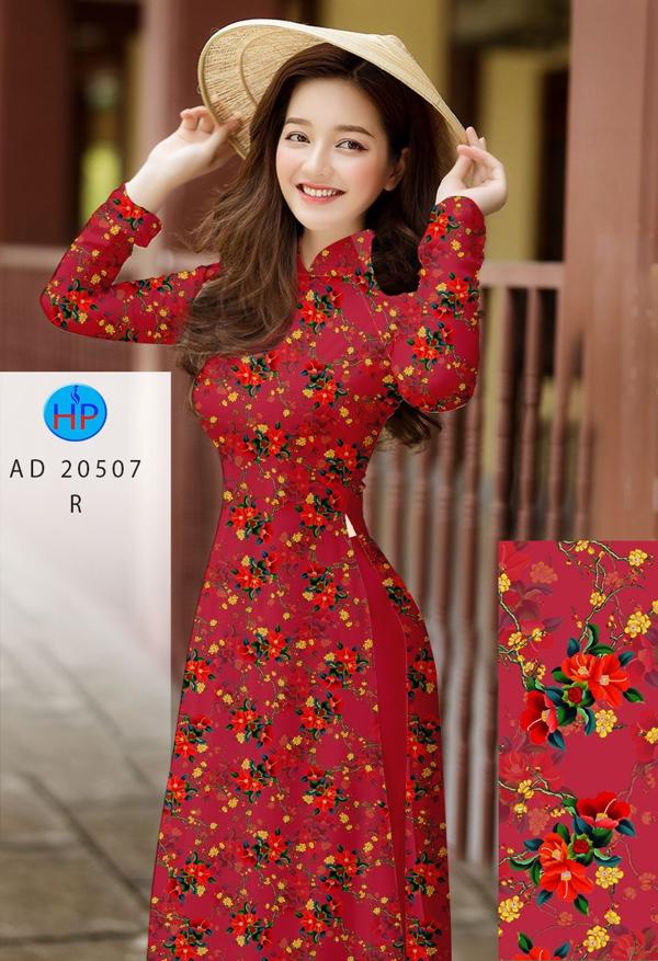 Vải Áo Dài Hoa Đều Đón Tết mới ra AD 20507 50 Vải Áo Dài Hoa Đều Đón Tết mới ra AD 20507