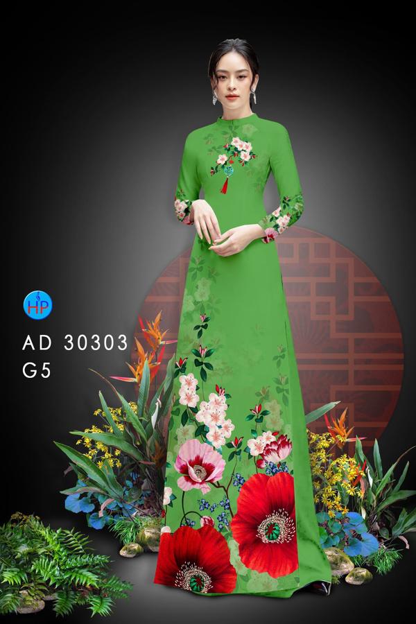 Vải Áo Dài Hoa In 3D mới ra AD 30303 38 Vải Áo Dài Hoa In 3D mới ra AD 30303