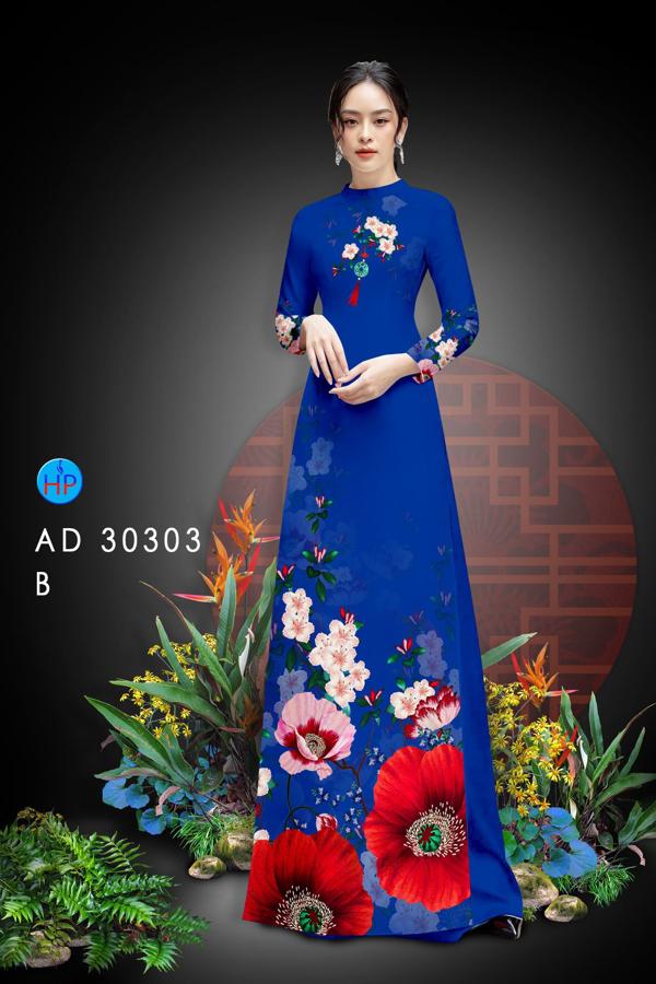 Vải Áo Dài Hoa In 3D mới ra AD 30303 40 Vải Áo Dài Hoa In 3D mới ra AD 30303