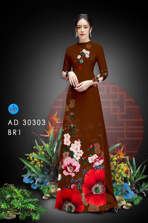 Vải Áo Dài Hoa In 3D mới ra AD 30303 39 Vải Áo Dài Hoa In 3D mới ra AD 30303