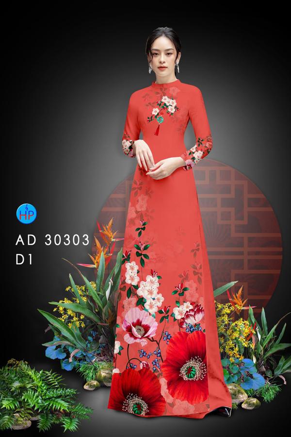 Vải Áo Dài Hoa In 3D mới ra AD 30303 46 Vải Áo Dài Hoa In 3D mới ra AD 30303