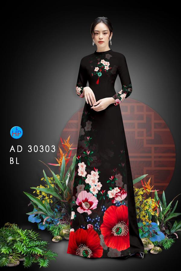 Vải Áo Dài Hoa In 3D mới ra AD 30303 42 Vải Áo Dài Hoa In 3D mới ra AD 30303