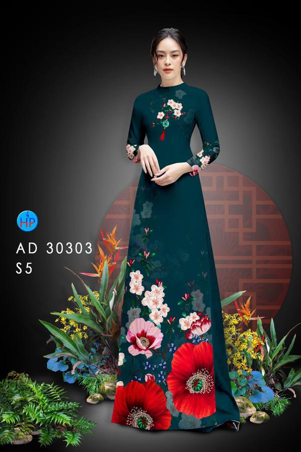 Vải Áo Dài Hoa In 3D mới ra AD 30303 49 Vải Áo Dài Hoa In 3D mới ra AD 30303