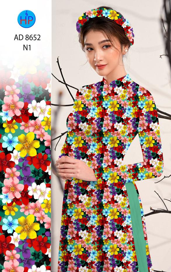 Vải Áo Dài Hoa Đều kiểu mới AD 8652